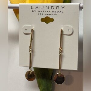 Laundry by Shelli Segal Elegant Gold Drop Earrings 2 inch